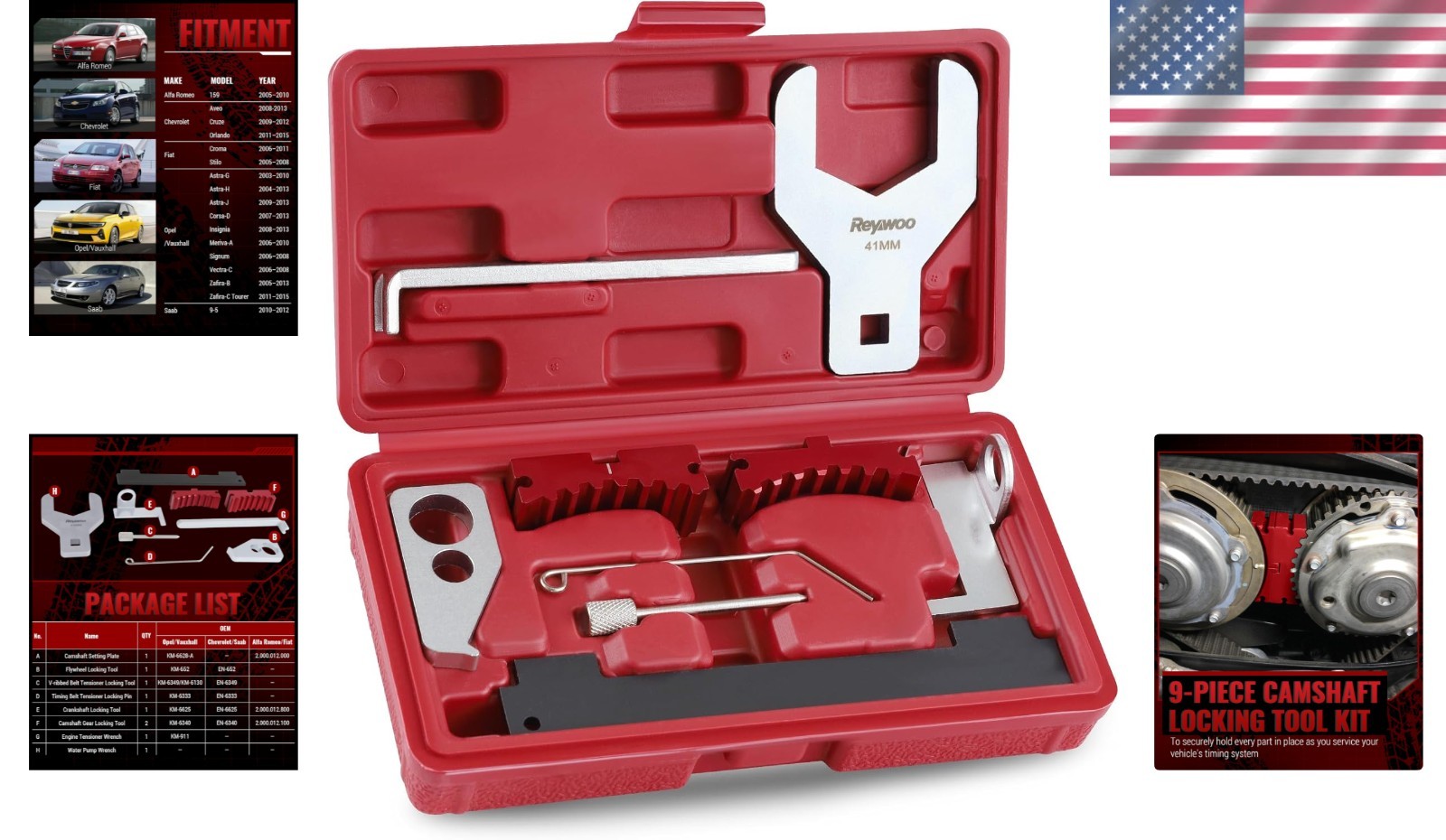 Durable Timing Tool Kit Compatible with Fiat and Chevy Engines – Complete Set