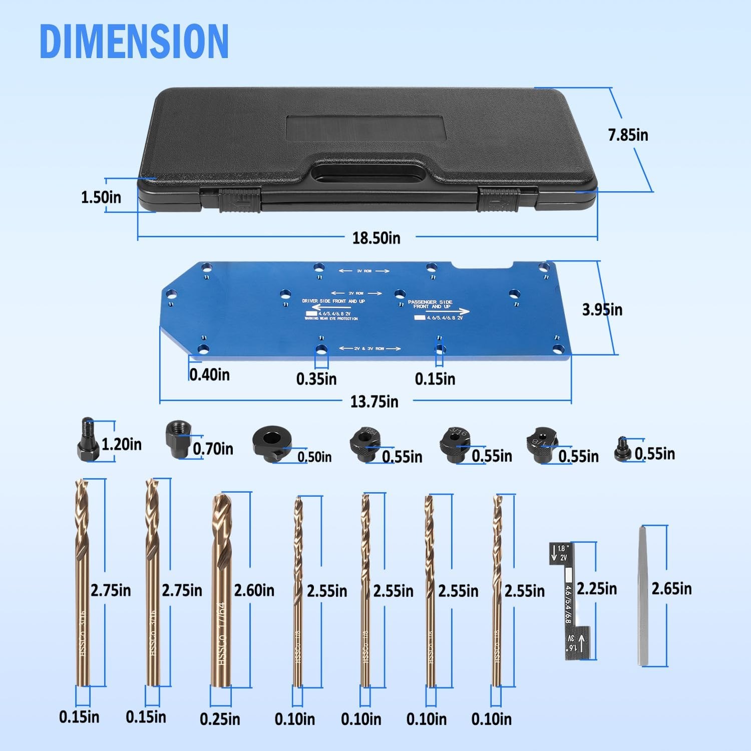 71600 Manifold Drill Template for FORD 4.6L, 5.4L & 6.8L V10 2 Valve 3 Valve