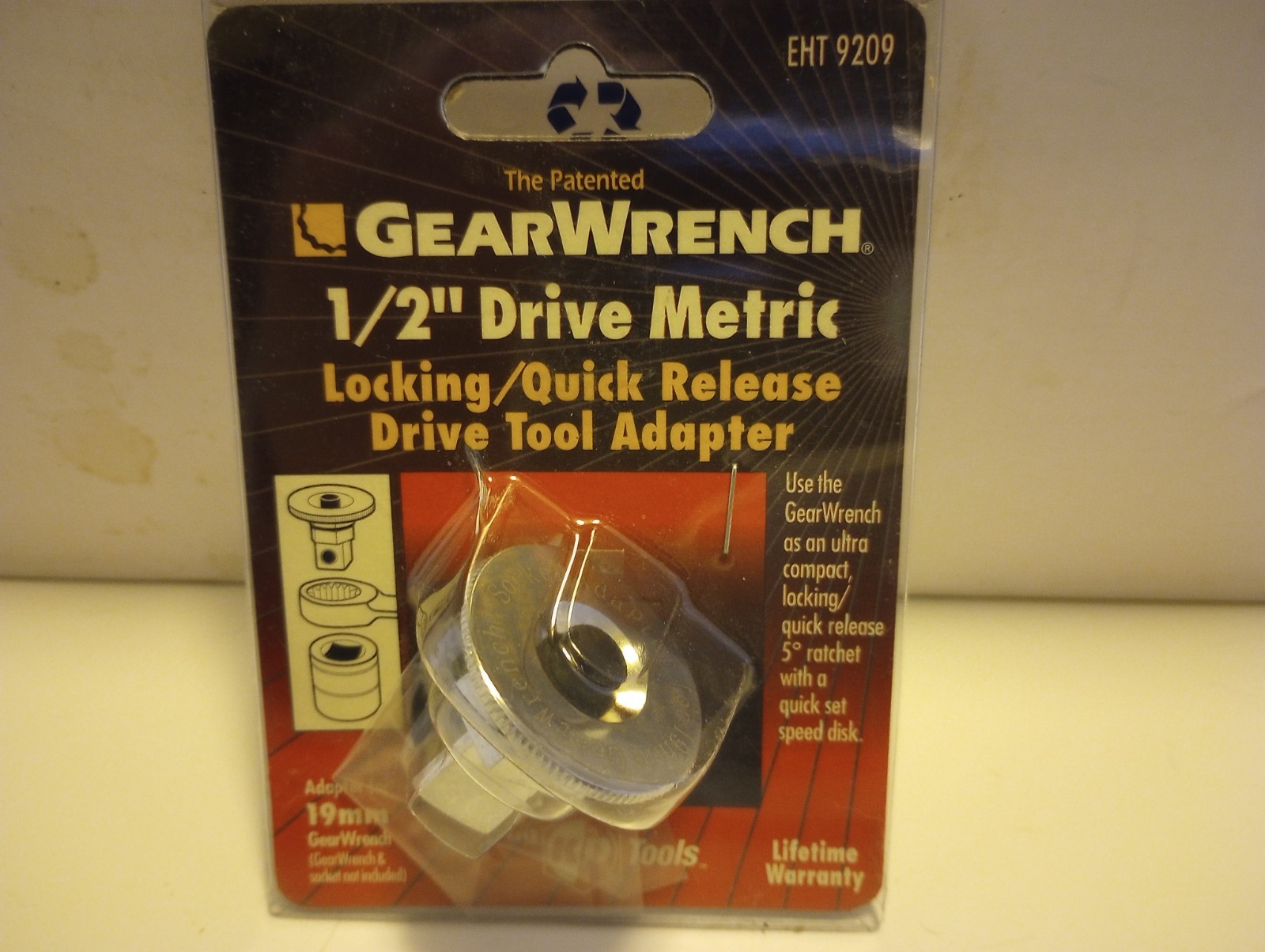 GearWrench 1/2 inch drive metric Locking/Quick release drive tool adapter