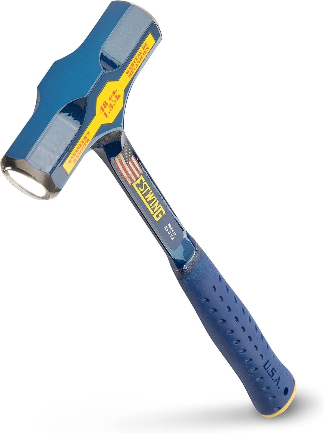 ESTWING BIG BLUE Engineer’s Hammer – 48 oz Sledge with Forged Blue, Blue